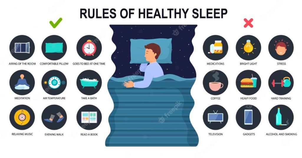 a post showing rules for sleeping