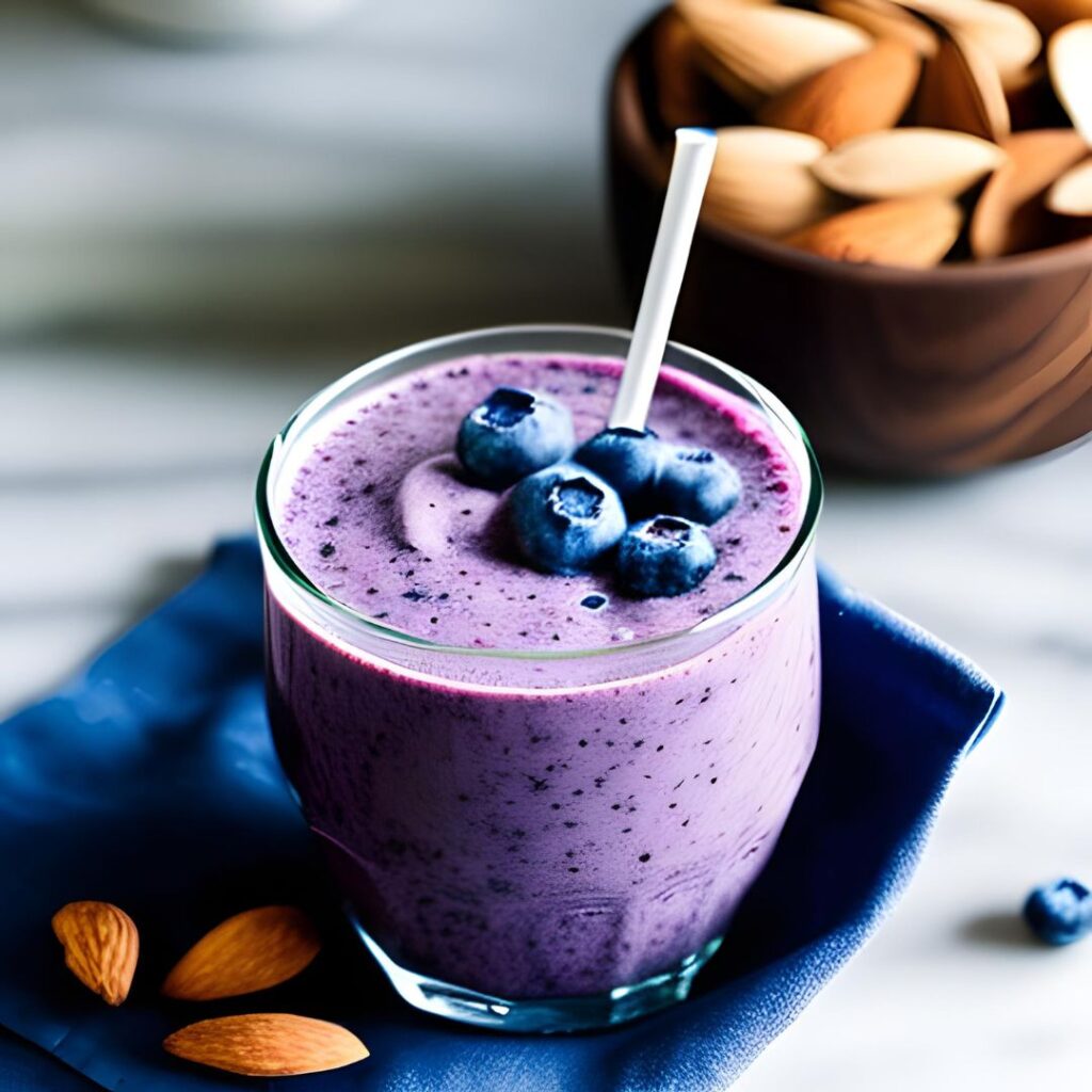 Blueberry and Almond Milk Smoothie
