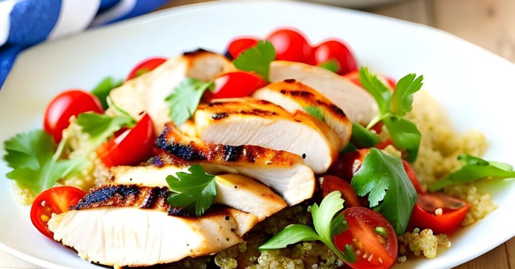Grilled Chicken Breast with Quinoa Salad
