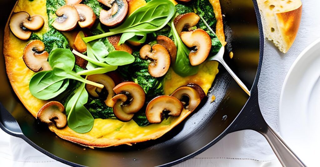 Spinach and Mushroom Omelette
