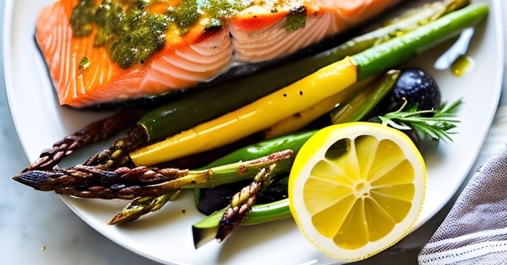 Culminating Your Feeding Window Baked Salmon with Roasted Vegetables