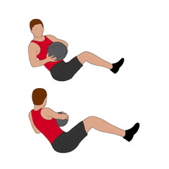 Russian Twists with Medicine Ball  