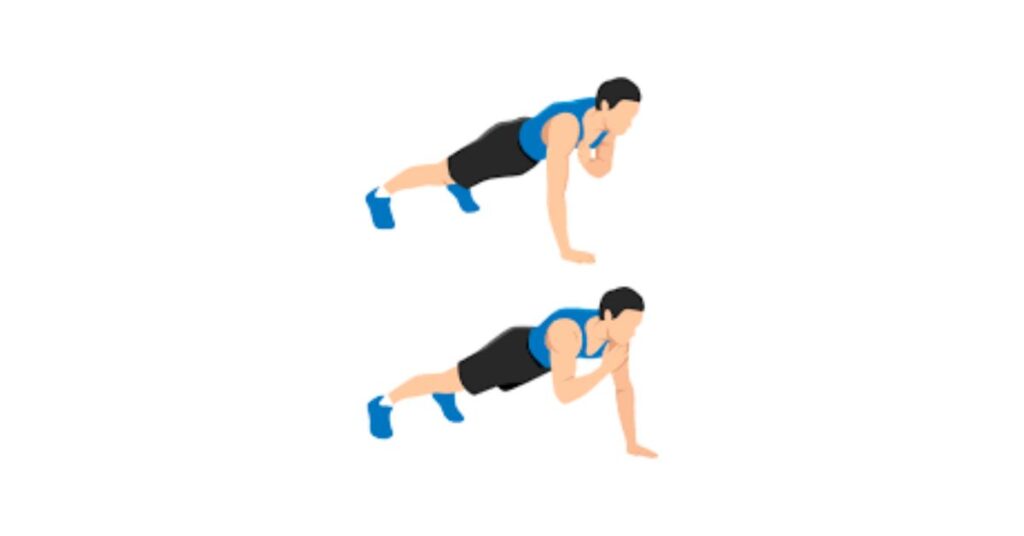 Plank Jacks with Chest Tap  