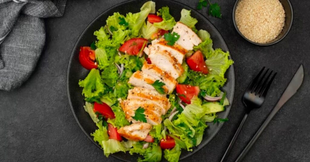 Grilled Chicken Salad: Keep it light, keep it satisfying.  