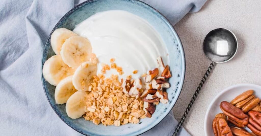 Greek Yogurt with Granola and Banana
