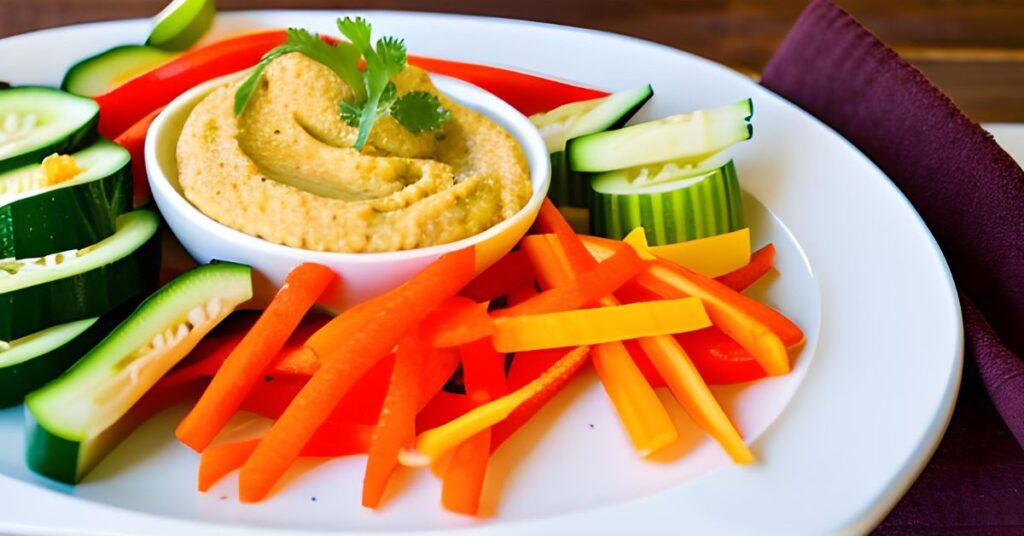 Carrot Sticks with Hummus
