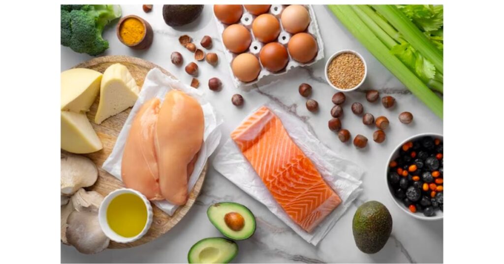 table of foods which are high in healthy fats 