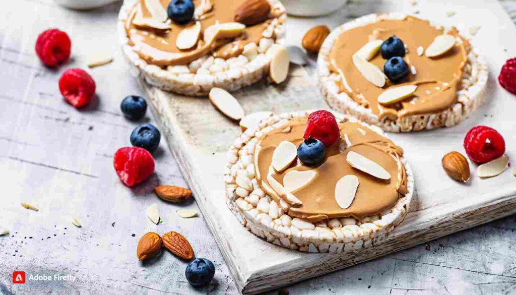 Rice Cakes with Almond Butter
