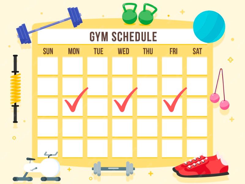 a chart of workout schedule 